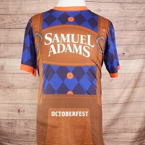 Samuel Adams Shirt Adult‎ Large Oktoberfest Beer Festival Lederhosen Graphic Tee